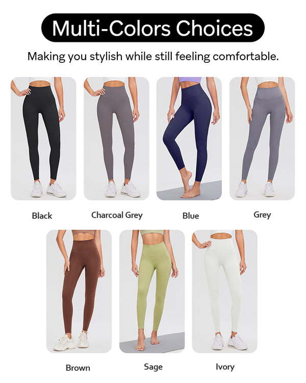 Women's Workout Leggings Lulu Align Cream Feeling High Waisted Stretch with Back Inner Pocket 7/8 Length Inseam 24IN