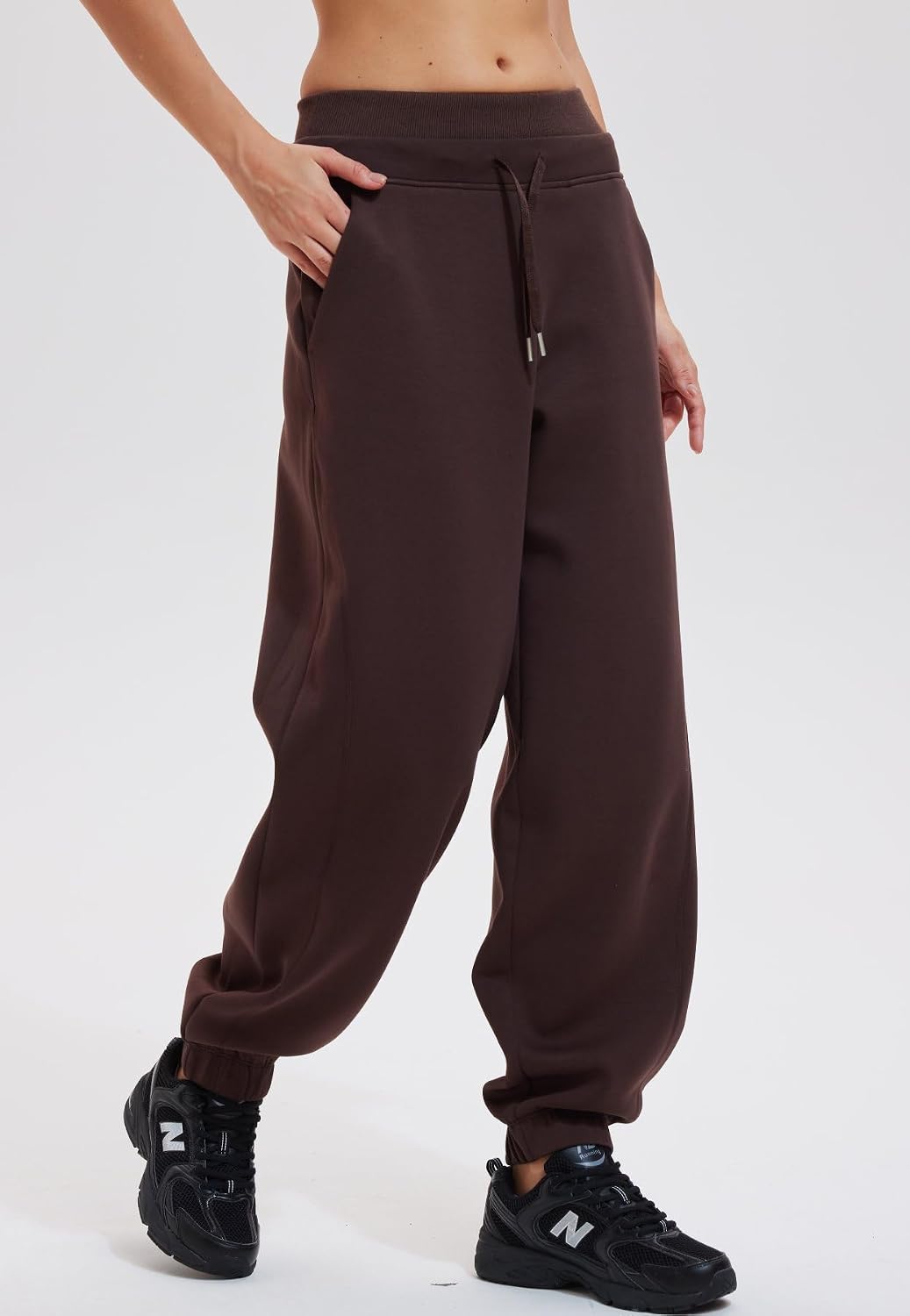 AFZ Women Baggy Sweatpants with Pockets Cotton Joggers Ankle Pants for Lounge Running Workout