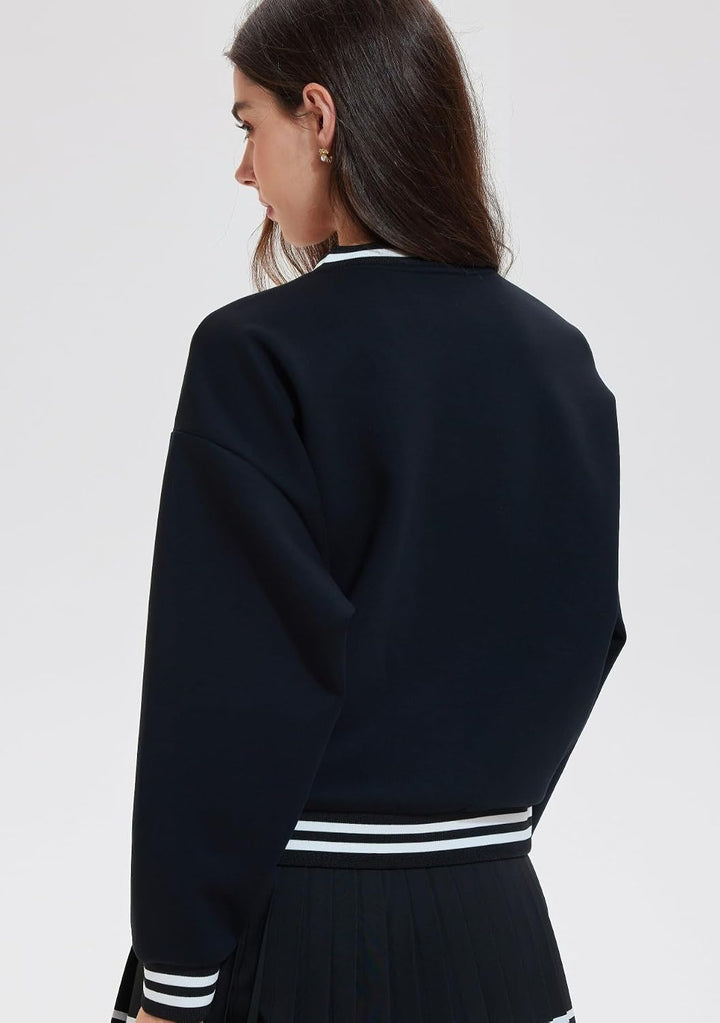 AFZ V Neck Sweatshirts for Women Loose Fit Soft Dressy Long Sleeve Pullover Sweater Tops Preppy Clothes