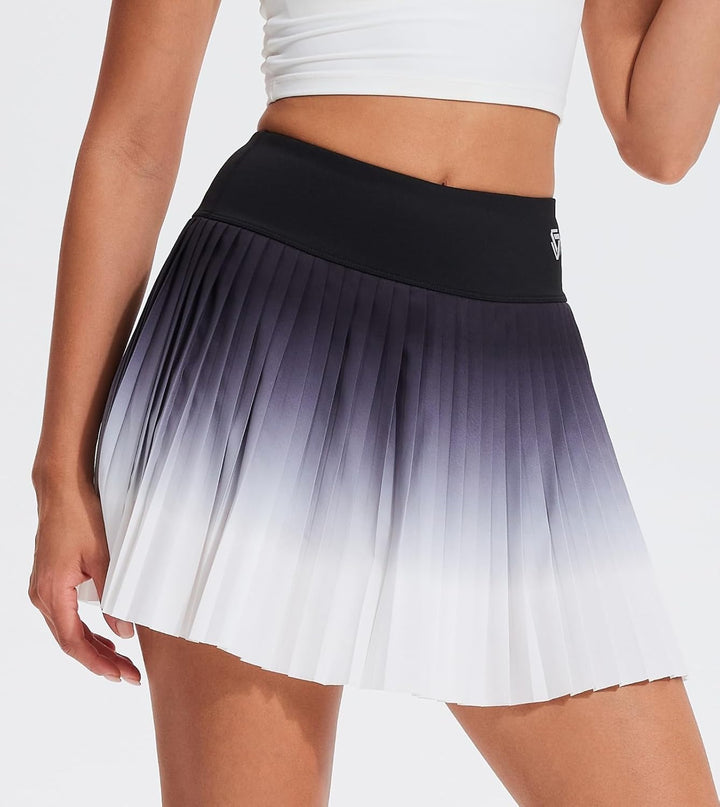 AFZ Women Pleated Tennis Skirt with Shorts High Waisted Tummy Control Pickleball Golf Skorts with Pockets