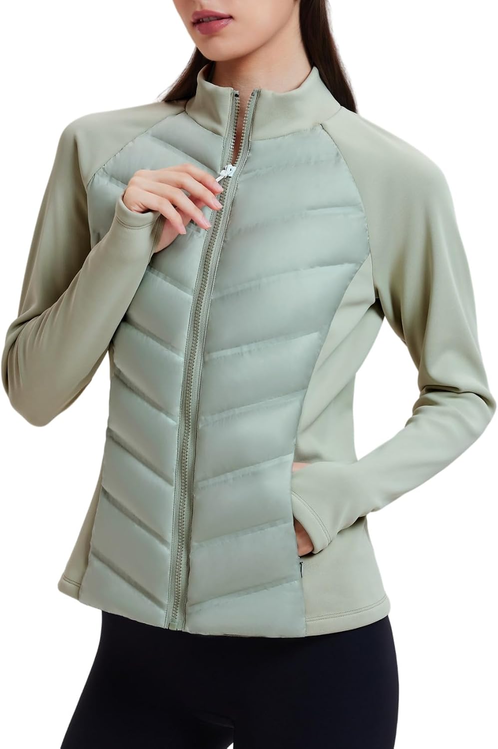 AFZ Women Lightweight Duck Down Puffer Jacket 800 Down-Fill Waterproof Quilted Jackets for Hiking Running
