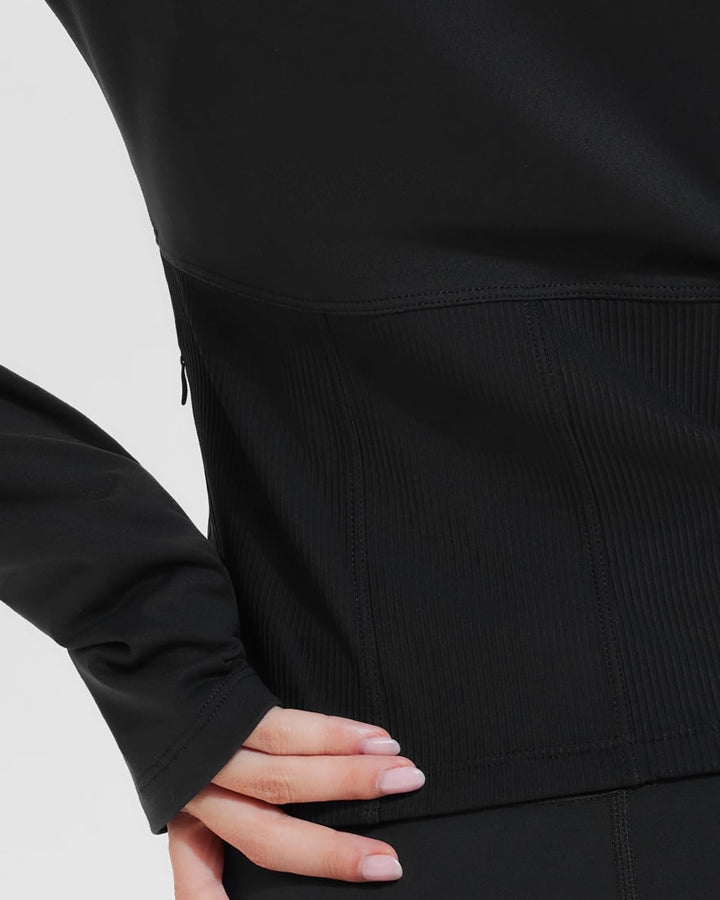 AFZ Workout Jackets for Women Lightweight Slim Fit Athletic Zip Up Jacket with Pockets for Running Yoga