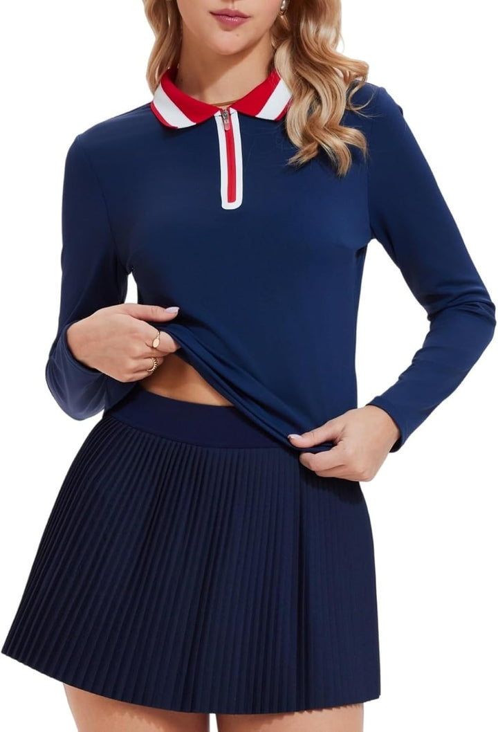 AFZ Golf Outfits for Women Pickle Ball Polo Tennis Dresses | 2 Piece Athletic Sets Pickleball Outfits for Women, Athleisure Vacation Skort Sets, 4 Way Stretch, Daily Casual