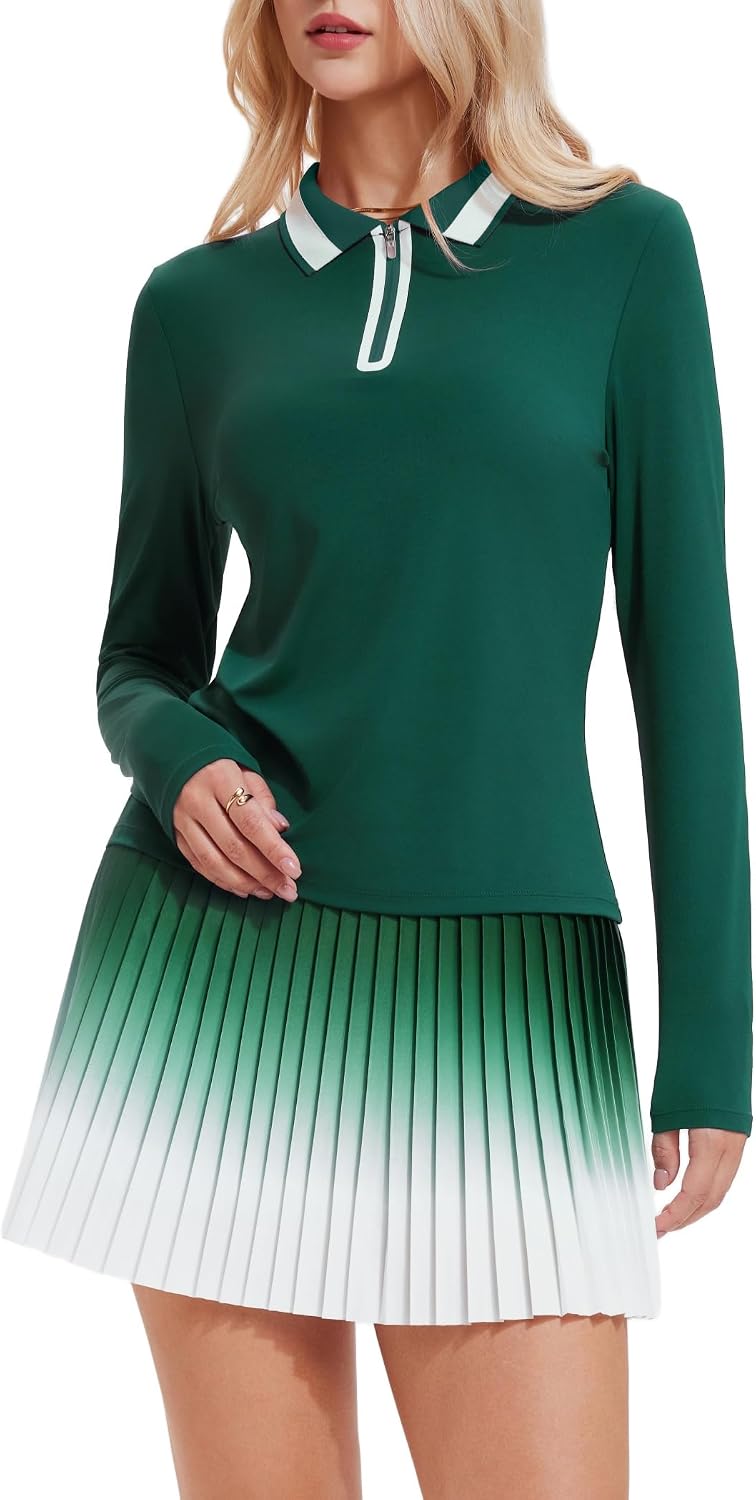 AFZ Golf Outfits for Women Pickle Ball Polo Tennis Dresses | 2 Piece Athletic Sets Pickleball Outfits for Women, Athleisure Vacation Skort Sets, 4 Way Stretch, Daily Casual